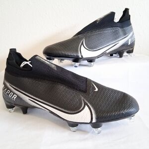 Nike Vapor Edge Elite 360 Flyknit Black White Football Cleats